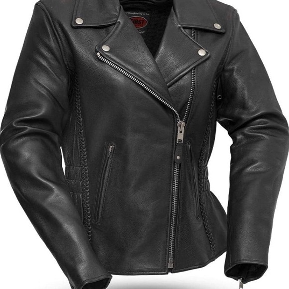Women’s Motorcycle Leather Jacket XS - Picture 2 of 3